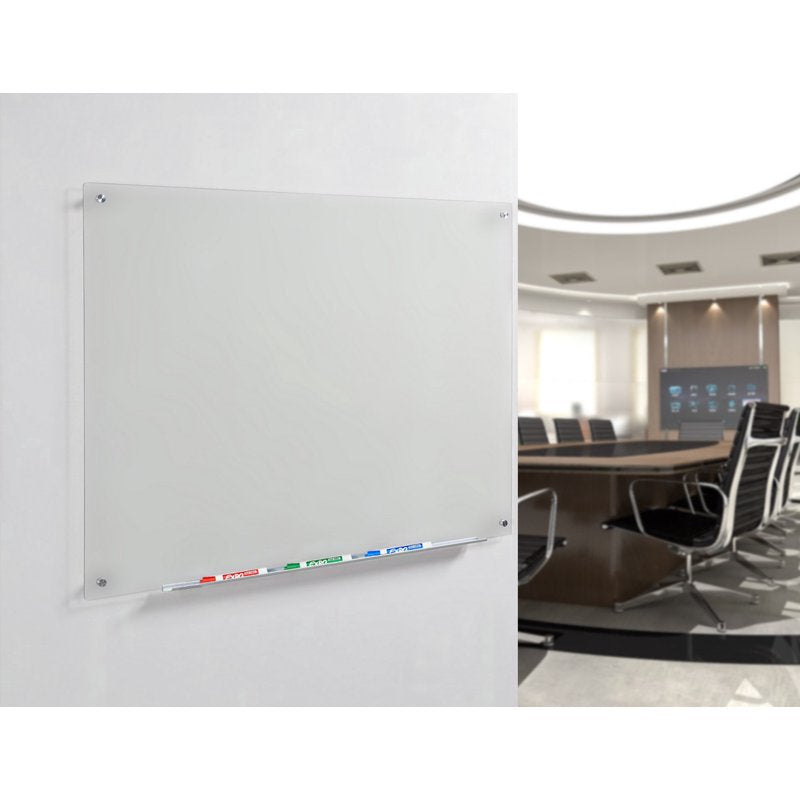 Frosted Glass Dry-Erase Board Set - Modern Whiteboard for Office & Home