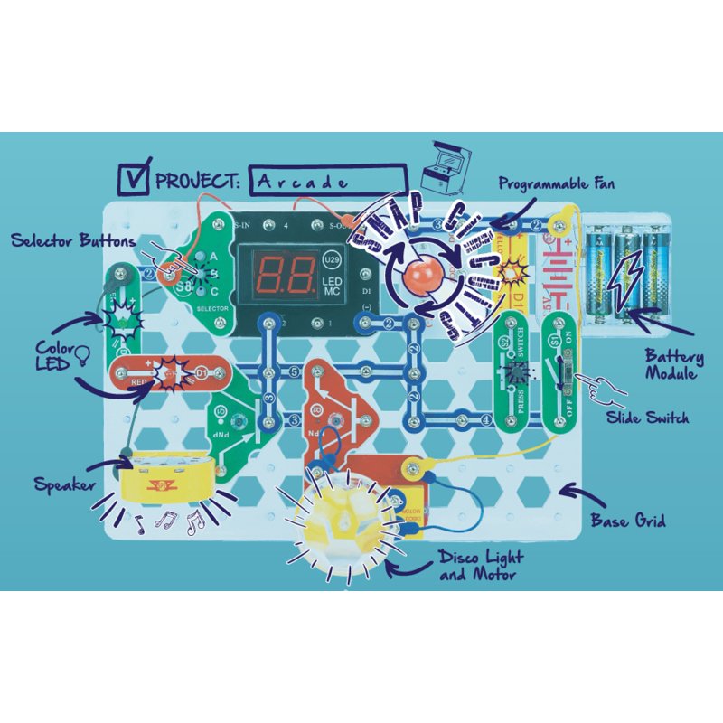 STEM Electronics Kit with 200 Projects - Kids Ages 8+ Educational Toy