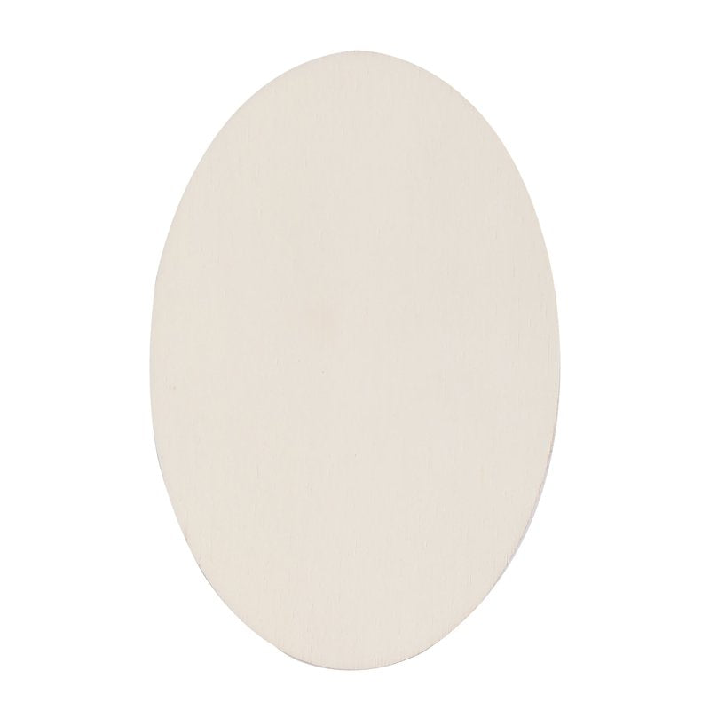 6.5-Inch Unfinished Wood Oval Plaque - DIY Craft Project Pack of 36