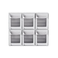 Wall-Mountable Clear Front Craft Storage Organizer with 6 Drawers