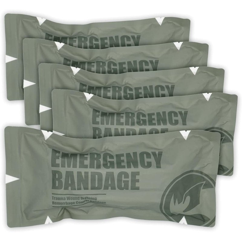 6-Inch Trauma Compression Bandage with Non-Adherent Pad - First Aid Kit Supplies
