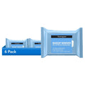 Makeup Remover Wipes & Face Cleansing Towelettes - 6 Pack, Gentle & Eco-Friendly