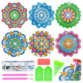 Diamond Painting Kit for Kids - 6 Mandala Suncatchers with 3D Mosaic Art