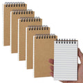 Mini Pocket Spiral Notebooks 3x5 Inches - 6 Pack Small Memo Pads for Office & Travel
