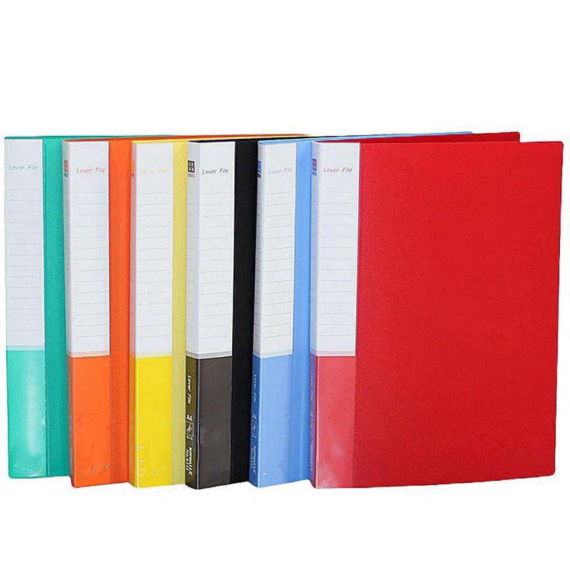 A4 Double Clip File Folders Pack of 6 - Punchless Report Covers for Office & Documents
