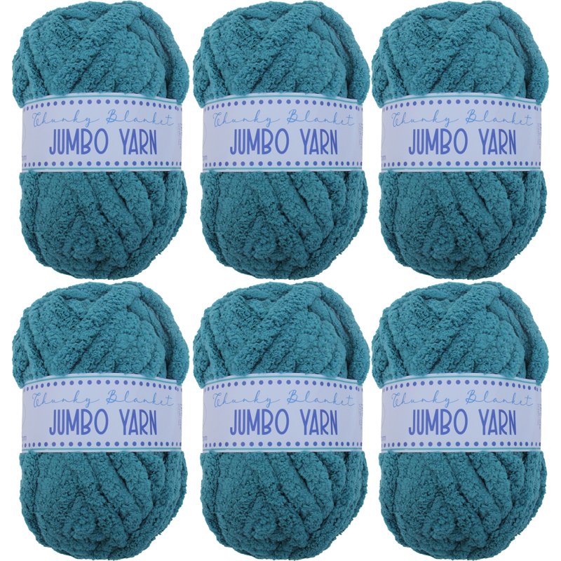Chunky Chenille Yarn for Hand Knitting - Soft Thick Polyester for Blankets, Pillows & Pet Beds