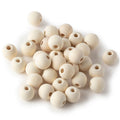 Wood Round Beads 16mm Unfinished Craft Beads for Jewelry & DIY Projects - 204 pcs