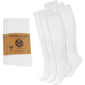 Diabetic Over-the-Calf Cotton Socks for Men - Non-Binding Cushioned Knee High 6 Pairs