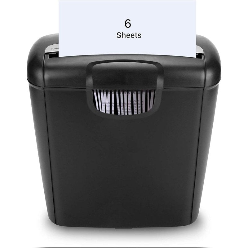 6-Sheet Paper Shredder with 3 Gallon Bin, Strip-Cut for Home Office Security
