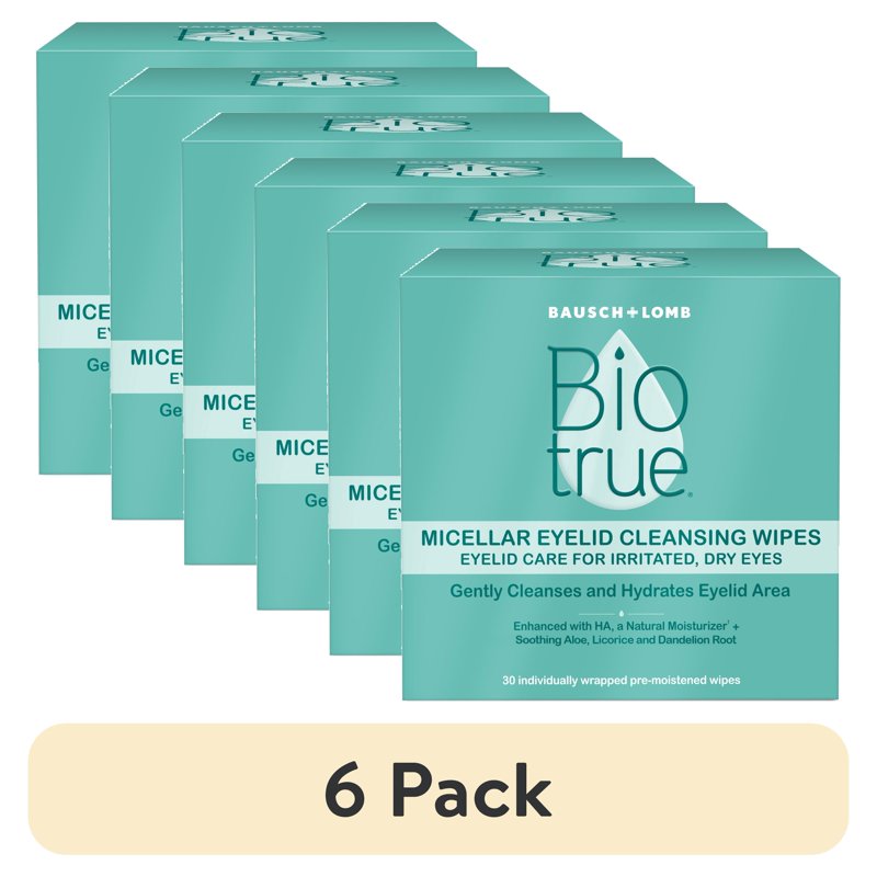 Micellar Eyelid Cleansing Wipes Fragrance-Free Hydrating Face Wipes 3 Pack