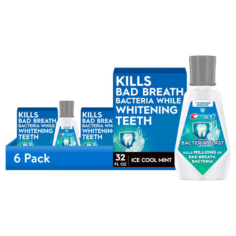 Mint Mouthwash for Bad Breath & - 32 fl oz, Pack of 6
