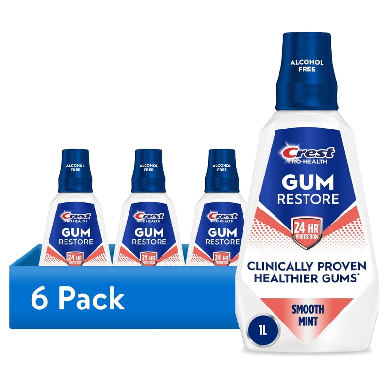 Crest Pro-Health Gum Restore Mouthwash - Alcohol-Free, Refreshing Mint, 1L