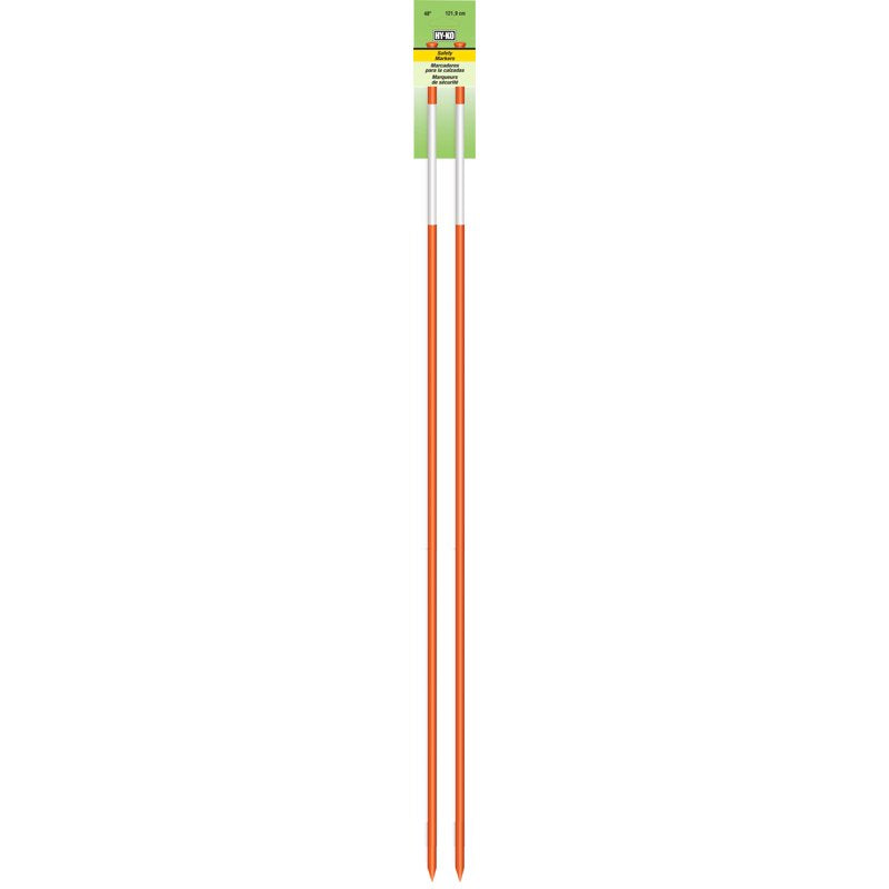 Fiberglass Driveway Marker Reflective Safety Poles - 6 Pack