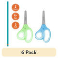 Kids Safety Scissors 5-inch Blunt Tip Classroom Craft Supplies 2-Pack