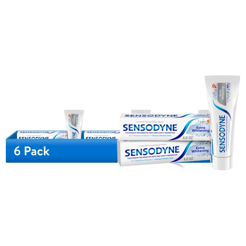 (4 Pack) Sensitive Whitening Toothpaste for Adults - Mint Flavor, 4 Oz