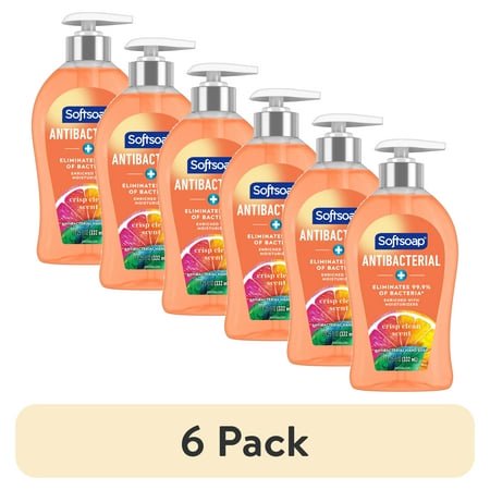6 Pack Antibacterial Liquid Hand Soap - Crisp Clean Scent, 11.25 fl oz Bottles