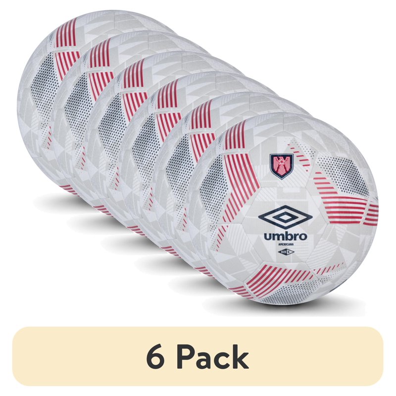 Umbro Americana Size 5 Soccer Ball - 32-Panel, All-Weather, Red White Blue
