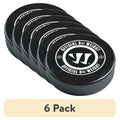 Hockey Puck 6oz Black Rubber for Ice Hockey - Pack of 6, 12 or 18