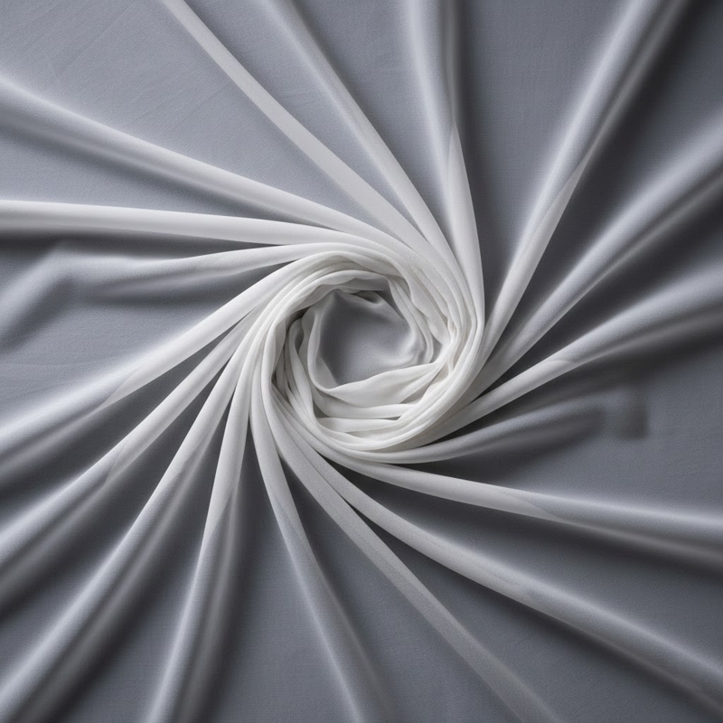 White Sheer Chiffon Fabric for Draping & Event Backdrops - 50 Yards