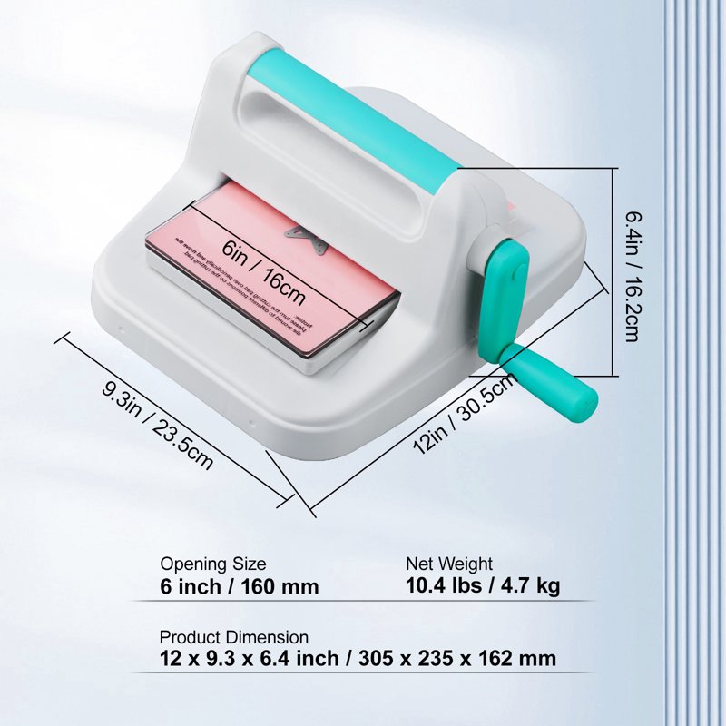 6-Inch Manual Die Cutting & Embossing Machine for Cardmaking & Crafts