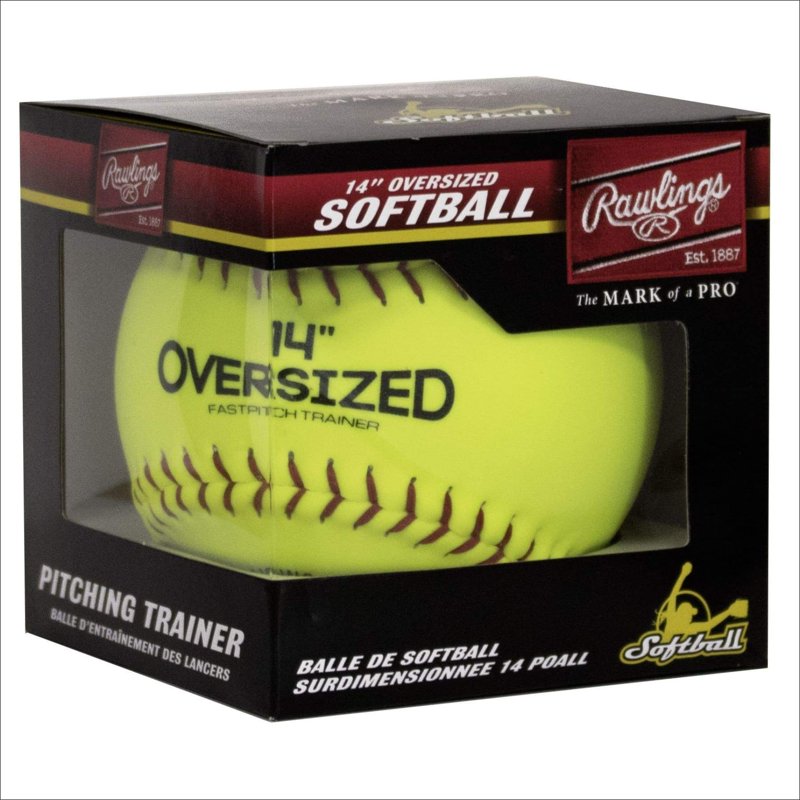14-Inch Oversized Softball for Pitching Training - Tactile Seams for Control