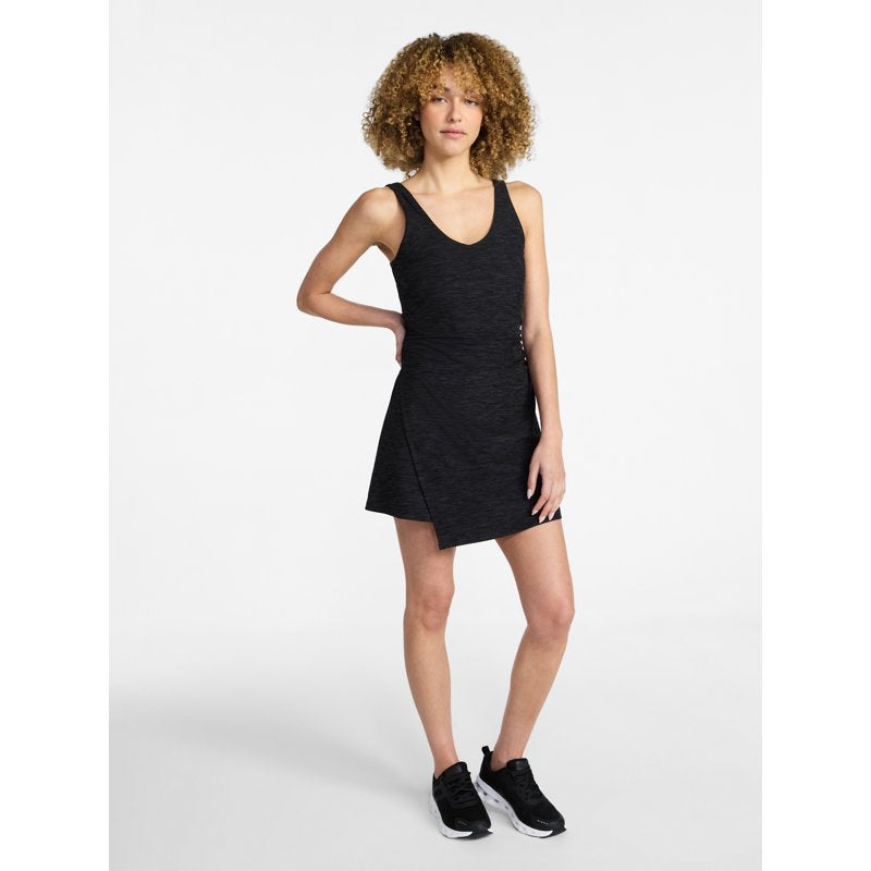 Women's Active Wrap Dress with Built-In Support and Moisture-Wicking Fabric