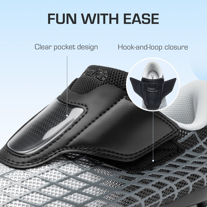Dream Pairs Kids Soccer Cleats - Silver/Black, Hook & Loop Straps