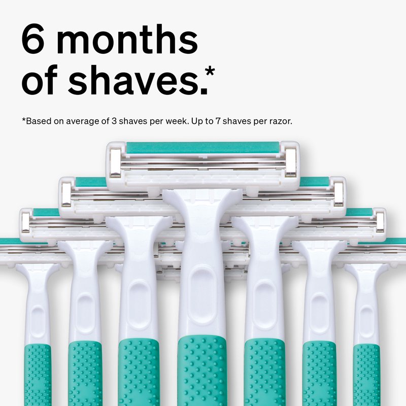 Disposable Men's Razors with Lubricating Aloe and Vitamin E - 12 Count