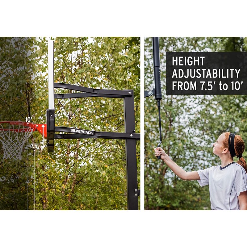 In-Ground Basketball Hoop with Tempered Glass Backboard & Pro-Style Rim