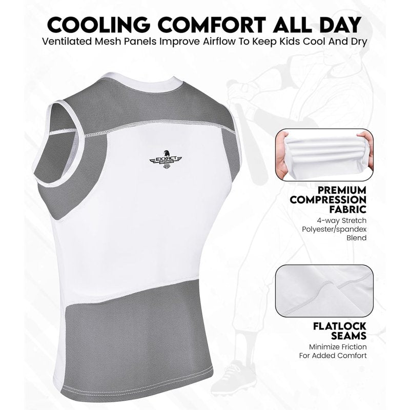 Youth Baseball & Softball Chest Protector with Impact-Dispersing Padding