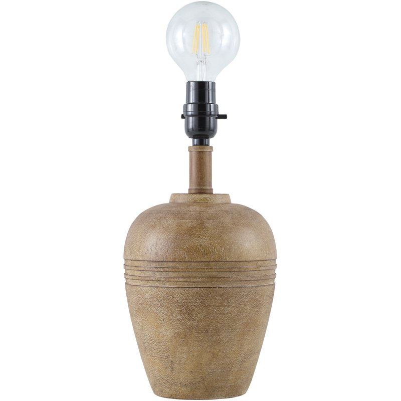 Set of 2 Brown Linen Shade Accent Table Lamps - 19-Inch
