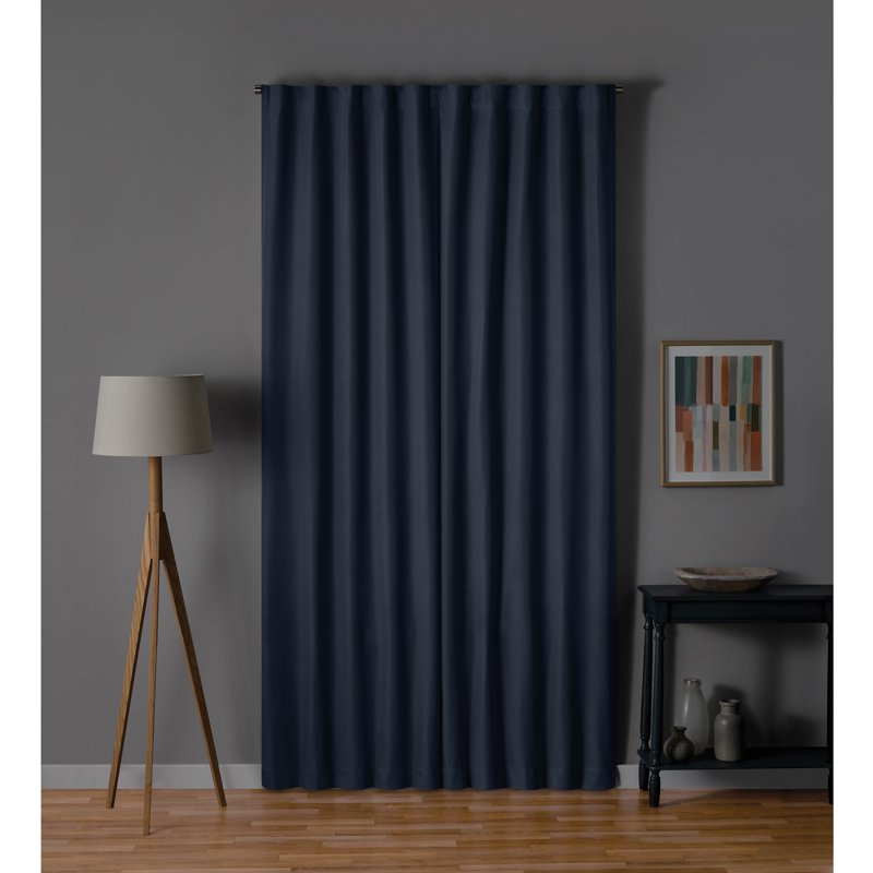 Blackout Curtain Panel Pair - Solid Rod Pocket with Back Tabs, 30x95 inches