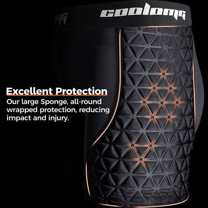 Men's Padded Baseball Sliding Shorts with Cup Pocket for Softball Football Hockey