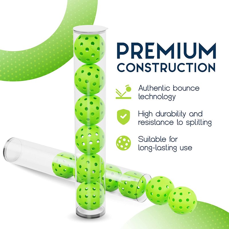 Pro Aviana Tournament Outdoor Pickleball Balls - 12 Pack, Green, USAPA Approved