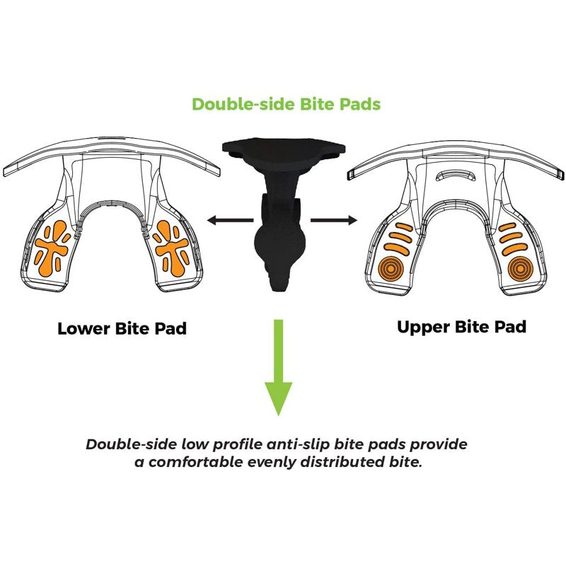 Adult Sport Mouth Guard with Convertible Strap - Impact Protection, Fits Ages 8+