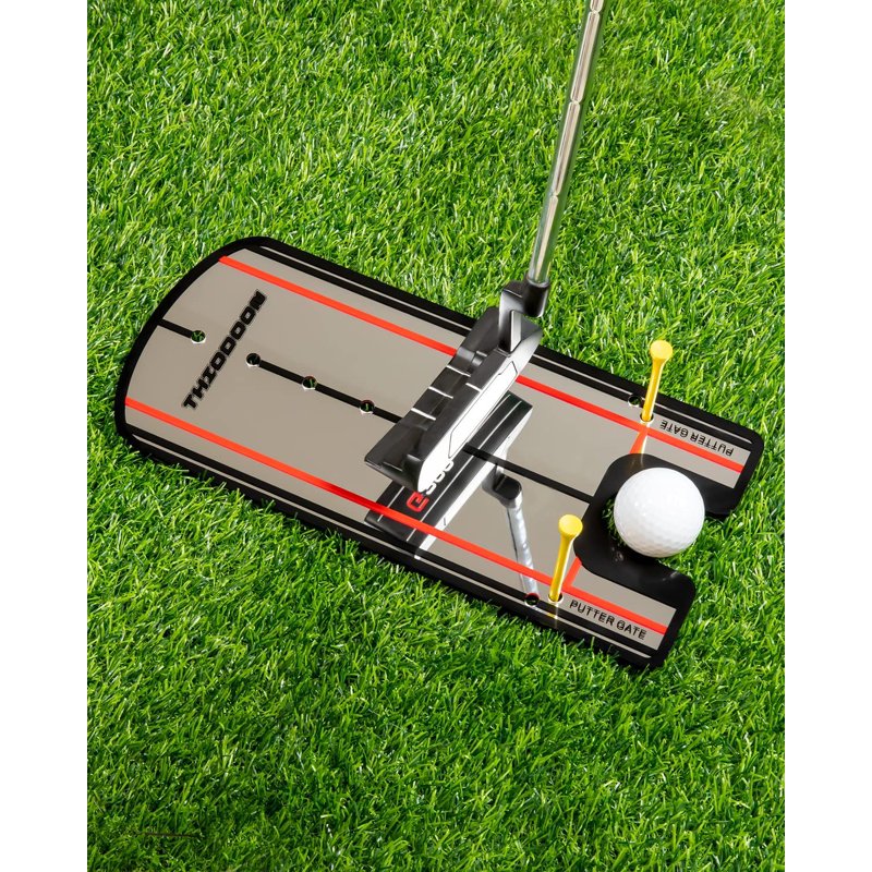 Golf Putting Alignment Mirror - Ultra-Thin 3mm Practice Aid with Carry Bag