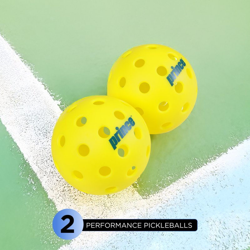 Prince Blue 5-Piece Fiberglass Pickleball Set with Paddles, Balls, & Clear Backpack