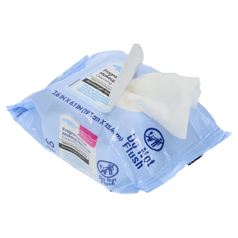 Fragrance-Free Makeup Remover Cleansing Towelettes - 6 Pack, 40 Count