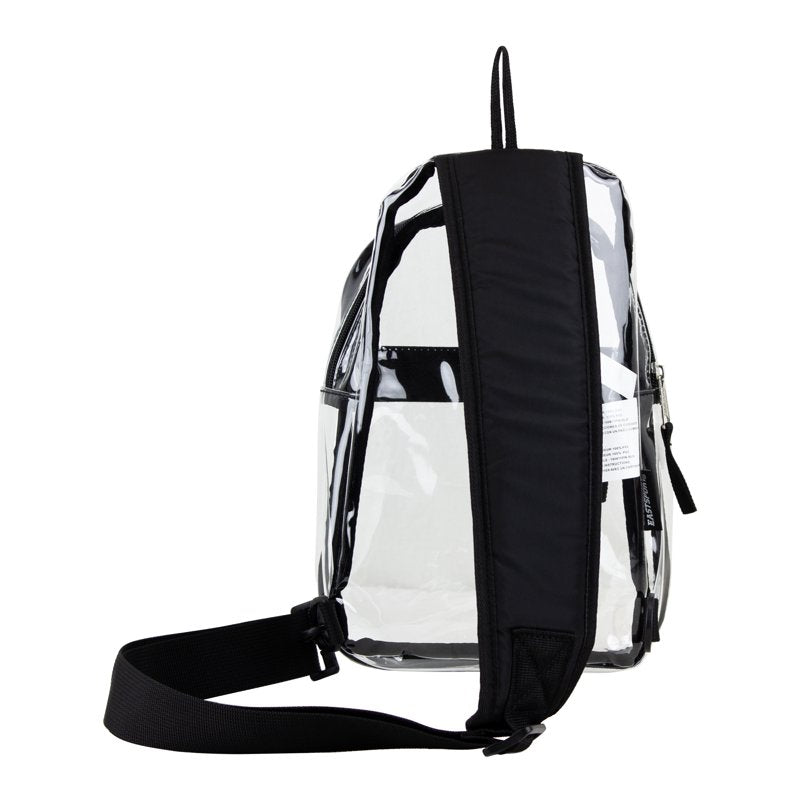 Unisex Clear Sling Stadium Bag with Padded Strap & Multiple Compartments