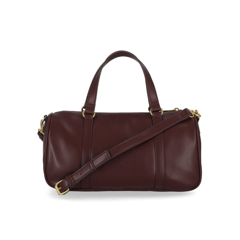 Women's Faux Leather Frame Satchel Handbag - Structured, Chic & Spacious