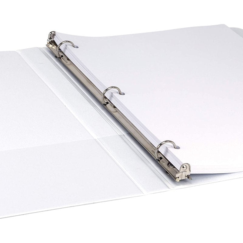 Durable 0.5-Inch White Ring Binders - Pack of 8, Customizable Office & School Organizers