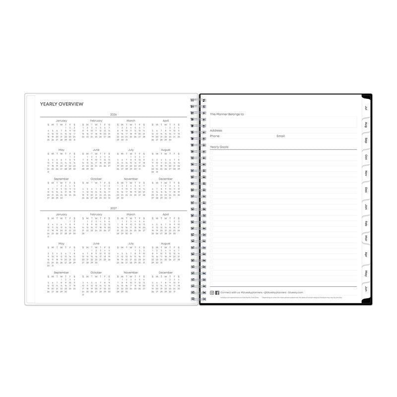 Blue Sky Monthly Weekly Planner 15-Month Academic Calendar 8.5x11 Animal Print