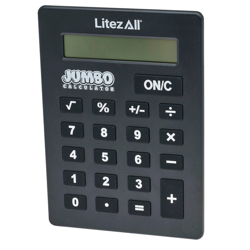 Jumbo Desktop Calculator with Large Keys & LED Display - Office & School Use