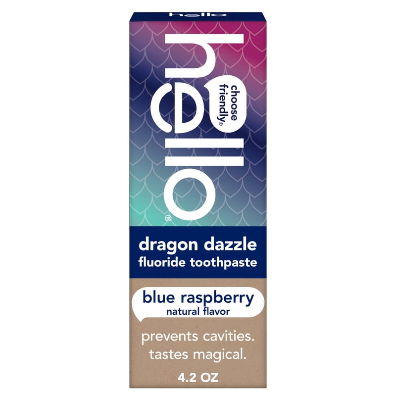 Kids Fluoride Toothpaste with Blue Raspberry Flavor - 4.2 Oz Pack of 3