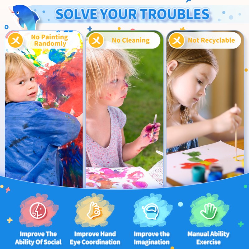 Large Water Doodle Mat for Kids 60x40 Inch Sensory Drawing Toy Educational Toddler Playmat