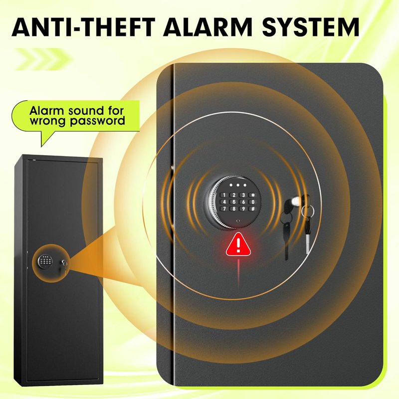 Quick Access Weapon Safe with Adjustable Shelf and Locking System