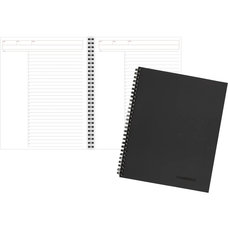 Business Planner Notebook - Wirebound 80 Sheets 8.14 x 11 Inches Gray