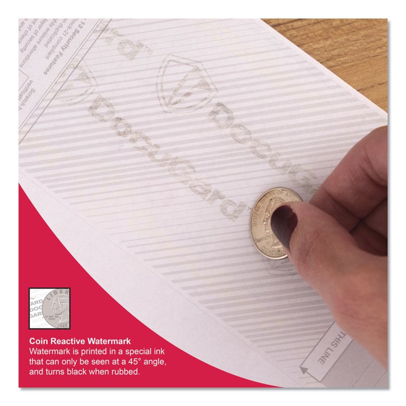 Business Checks with Security Features - Blue Marble Top, 8.5 x 11, 500 Sheets
