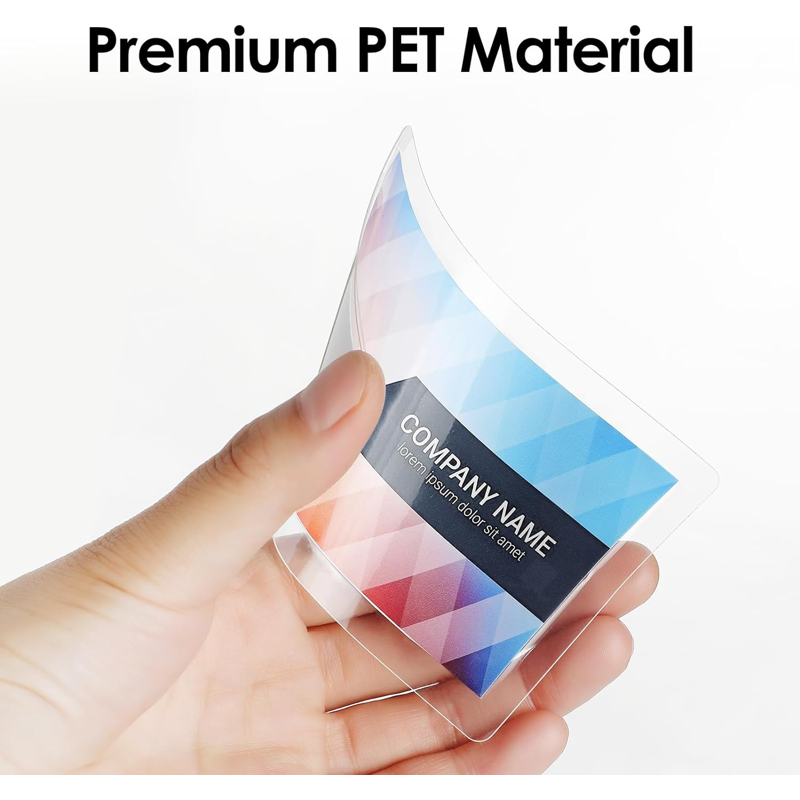 Self-Adhesive Laminating Sheets for Business Cards 10 Mil Waterproof 30 Pack