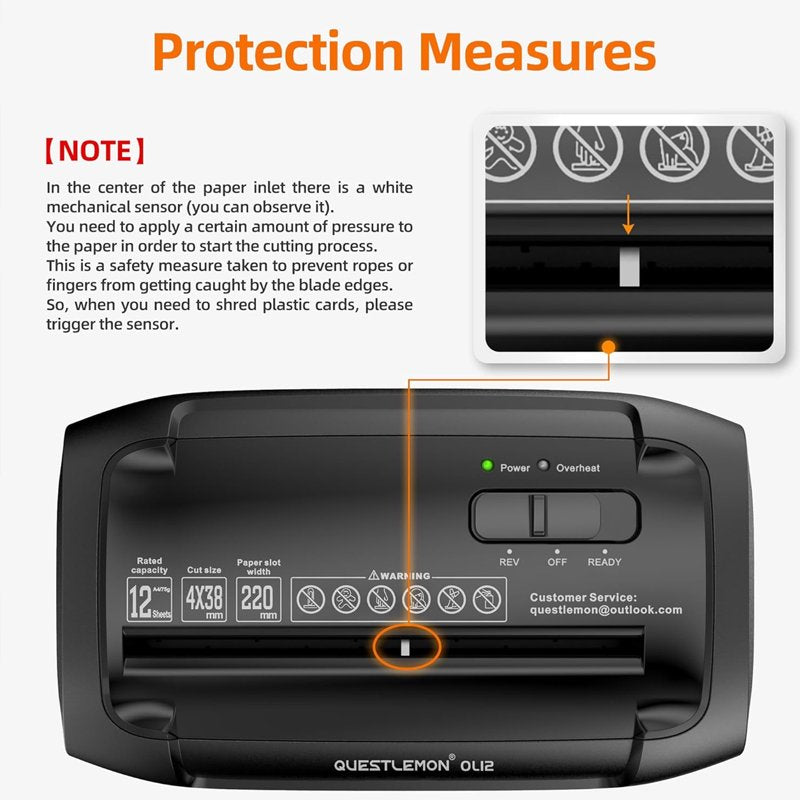12-Sheet Cross Cut Paper Shredder with 4.5-Gallon Wastebin Home Office Security